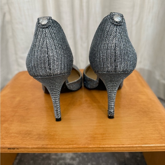 Michael Kors Metallic Gray Pointed-Toe D'Orsay Pumps - Picture 3 of 5